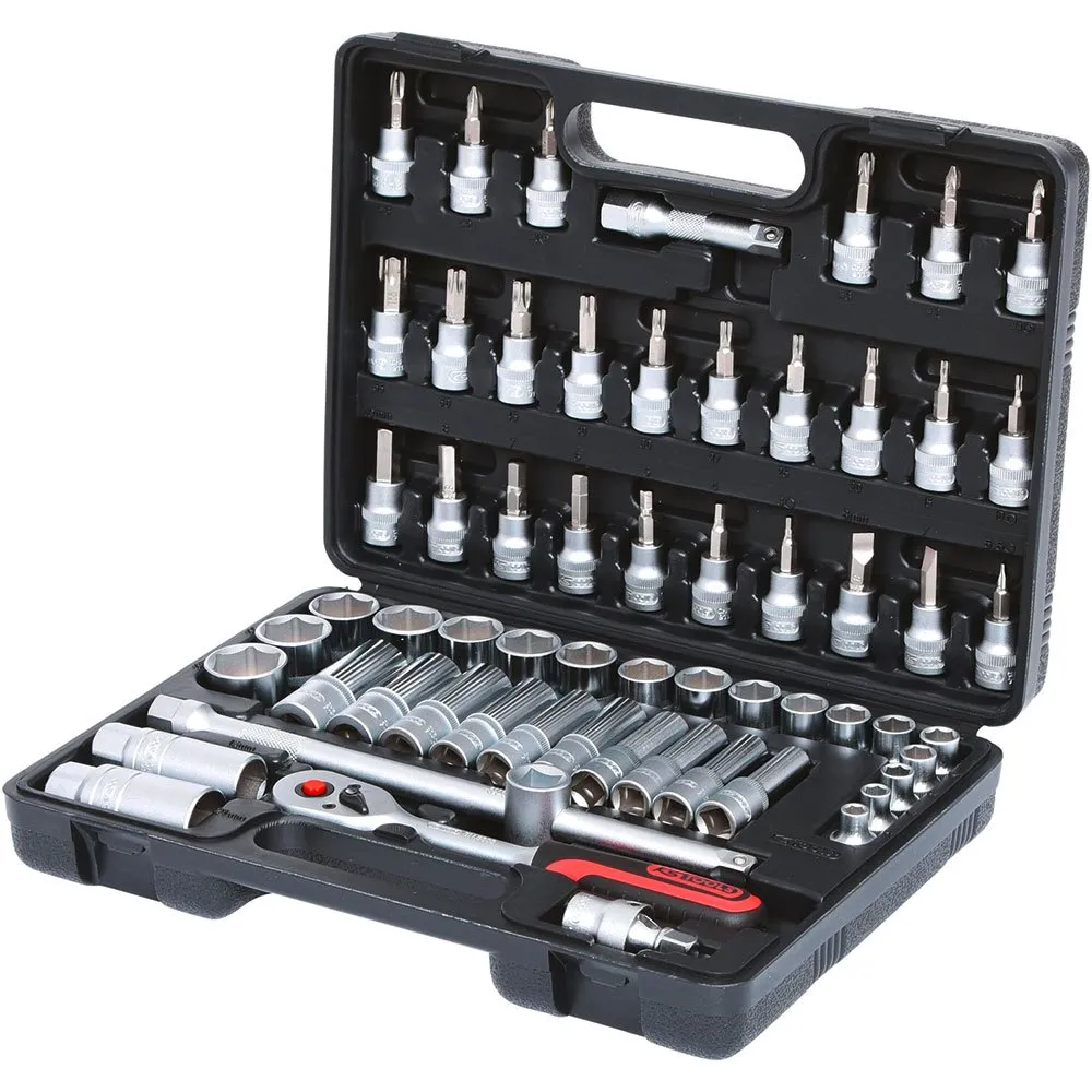 KS Tools 3/8 Steckschlüsselsatz 61 Stücke, Silver / black, One Size KS Tools 3/8 Steckschlüsselsatz 61 Stücke, Silver / black, One Size
