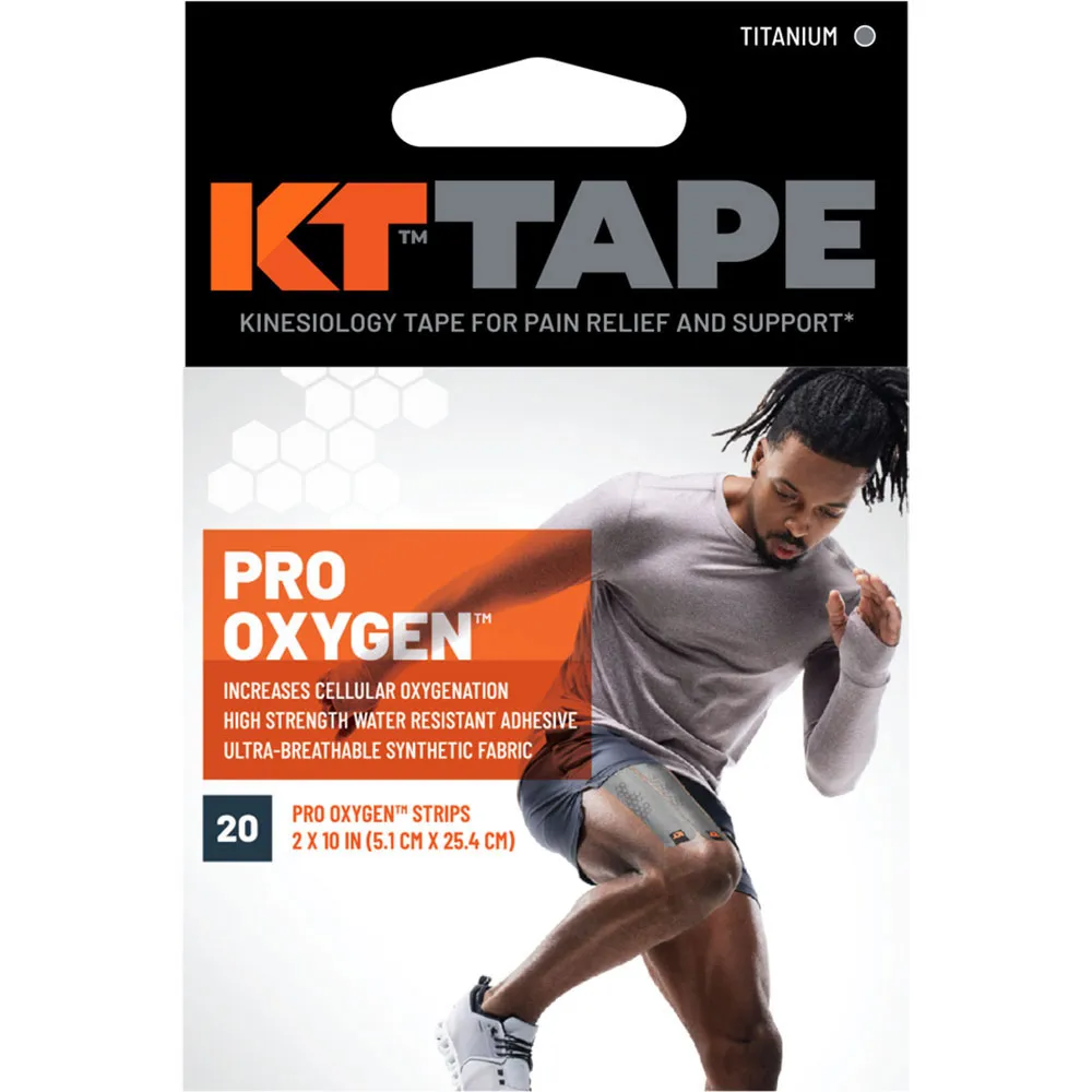 KT Tape Pro Oxygen Kinesiologie-tape, Titanium, One Size KT Tape Pro Oxygen Kinesiologie-tape, Titanium, One Size