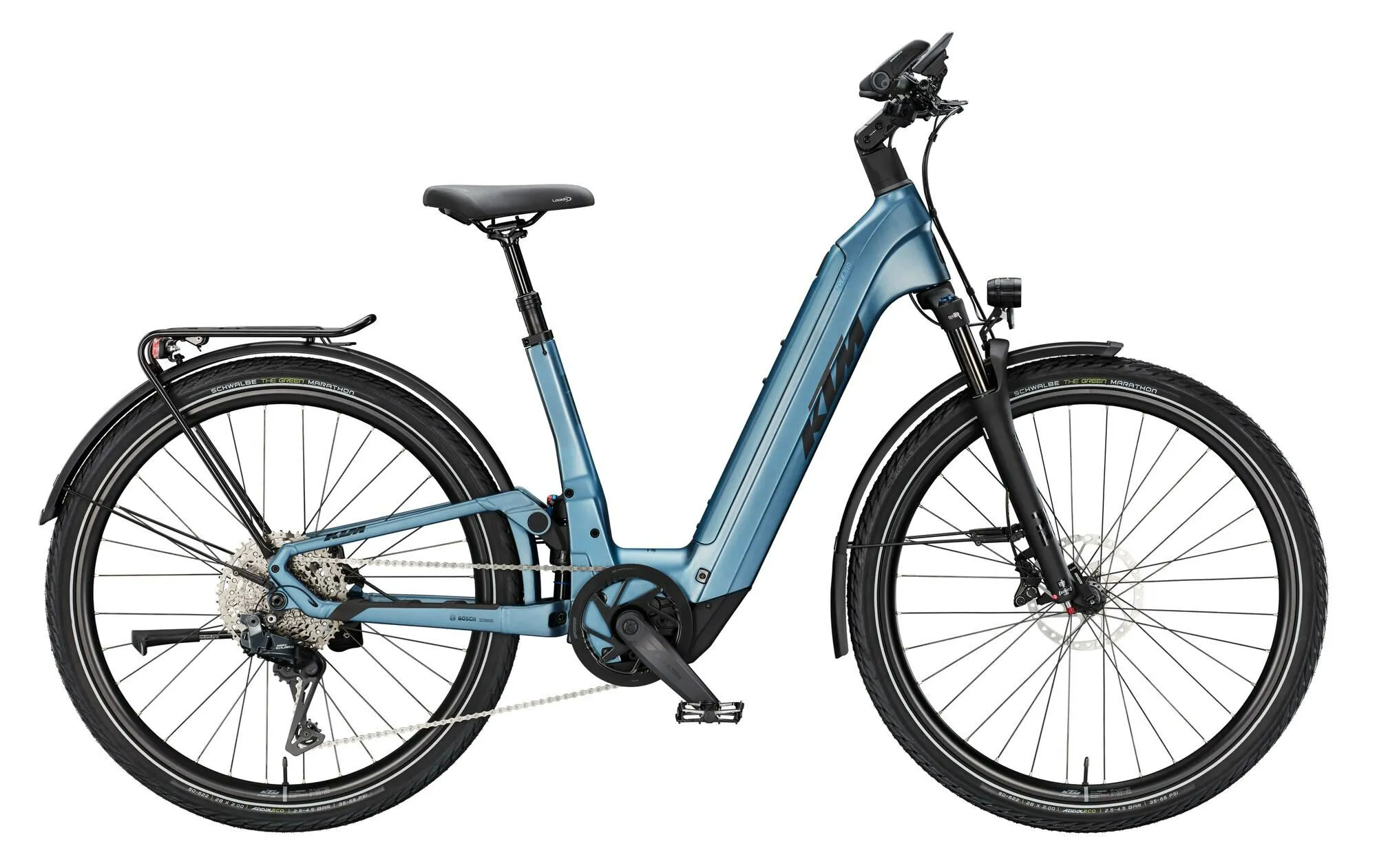 Ktm MACINA STYLE FS PRIME Di2 STEEL BLUE MATT (BLACK GLOSSY) 28" 800 Wh Wave, Hellblau, 51cm