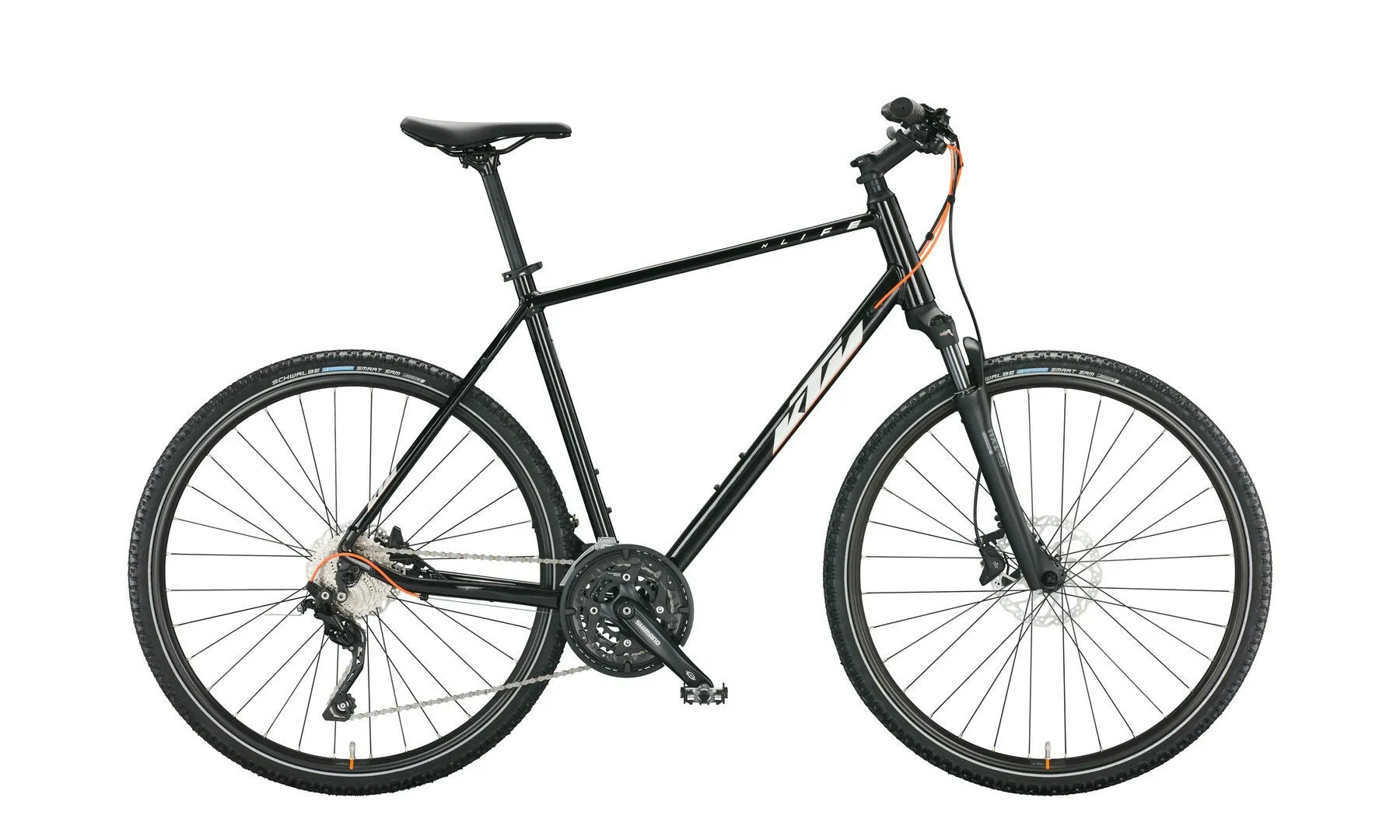 Ktm X-LIFE ACTION flaming black (silver matt+orange matt) 28" Diamant