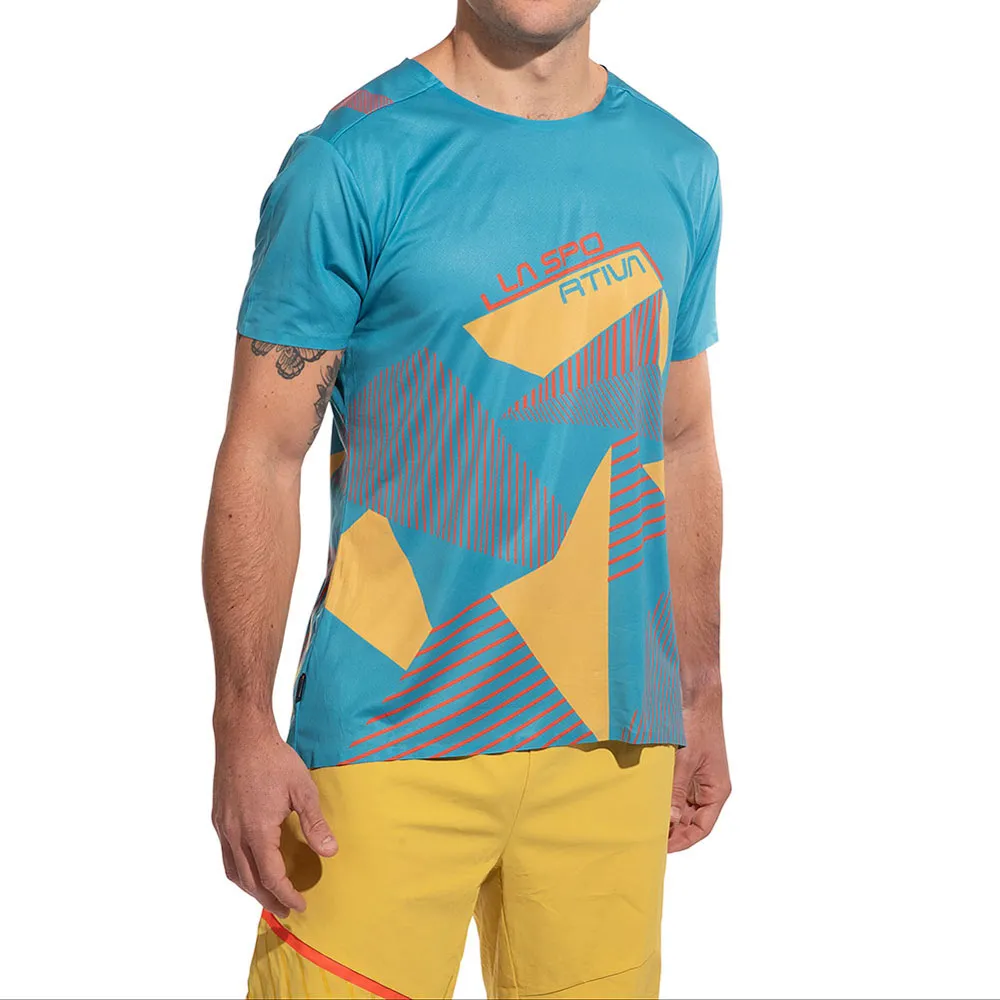 La Sportiva Comp Kurzarm-t-shirt, Tropic blue / bamboo La Sportiva Comp Kurzarm-t-shirt, Tropic blue / bamboo