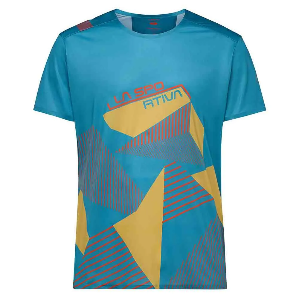 La Sportiva Comp Kurzarm-t-shirt, Tropic blue / bamboo La Sportiva Comp Kurzarm-t-shirt, Tropic blue / bamboo