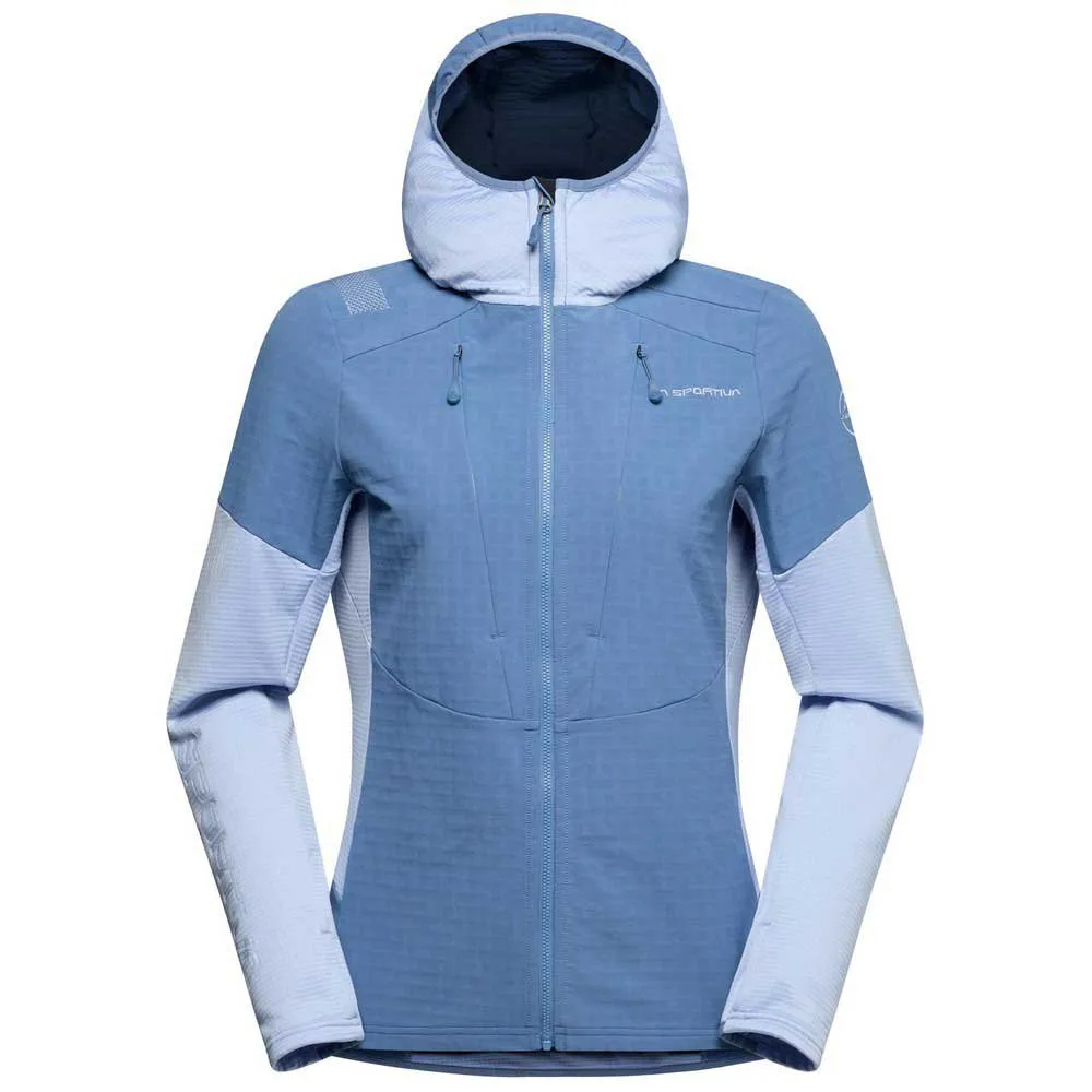 La Sportiva Session Tech Kapuzenfleece, Moonlight / stone-blue La Sportiva Session Tech Kapuzenfleece, Moonlight / stone-blue