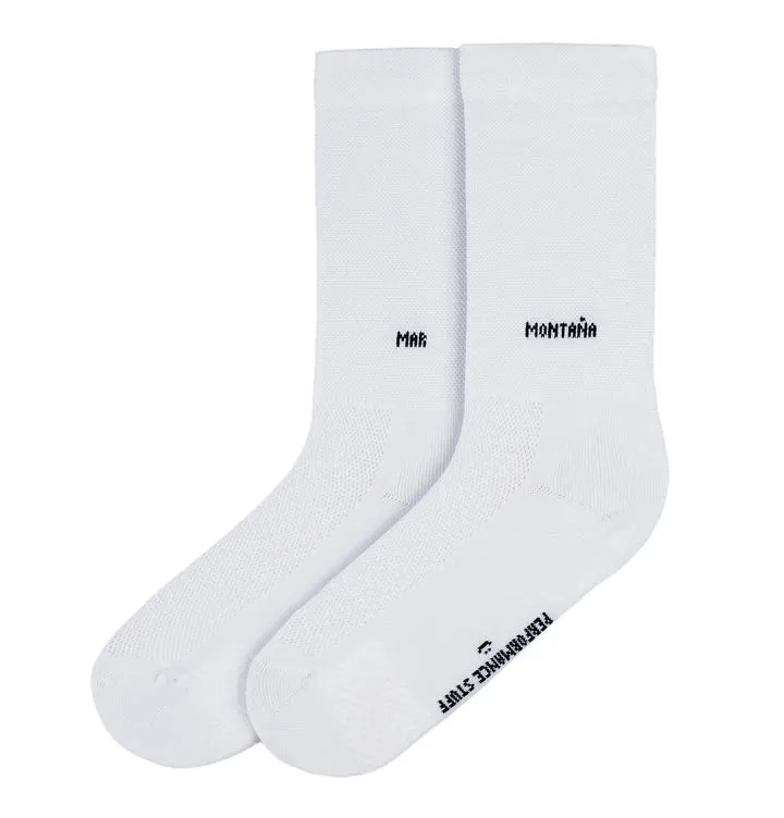 Laser Mar & Montaña Performance Socken, Weiß