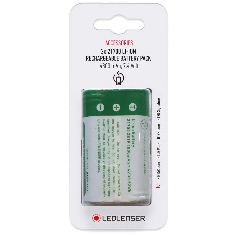 LEDLENSER 2x21700 4800mah Lithium Batterie, Green, One Size LEDLENSER 2x21700 4800mah Lithium Batterie, Green, One Size