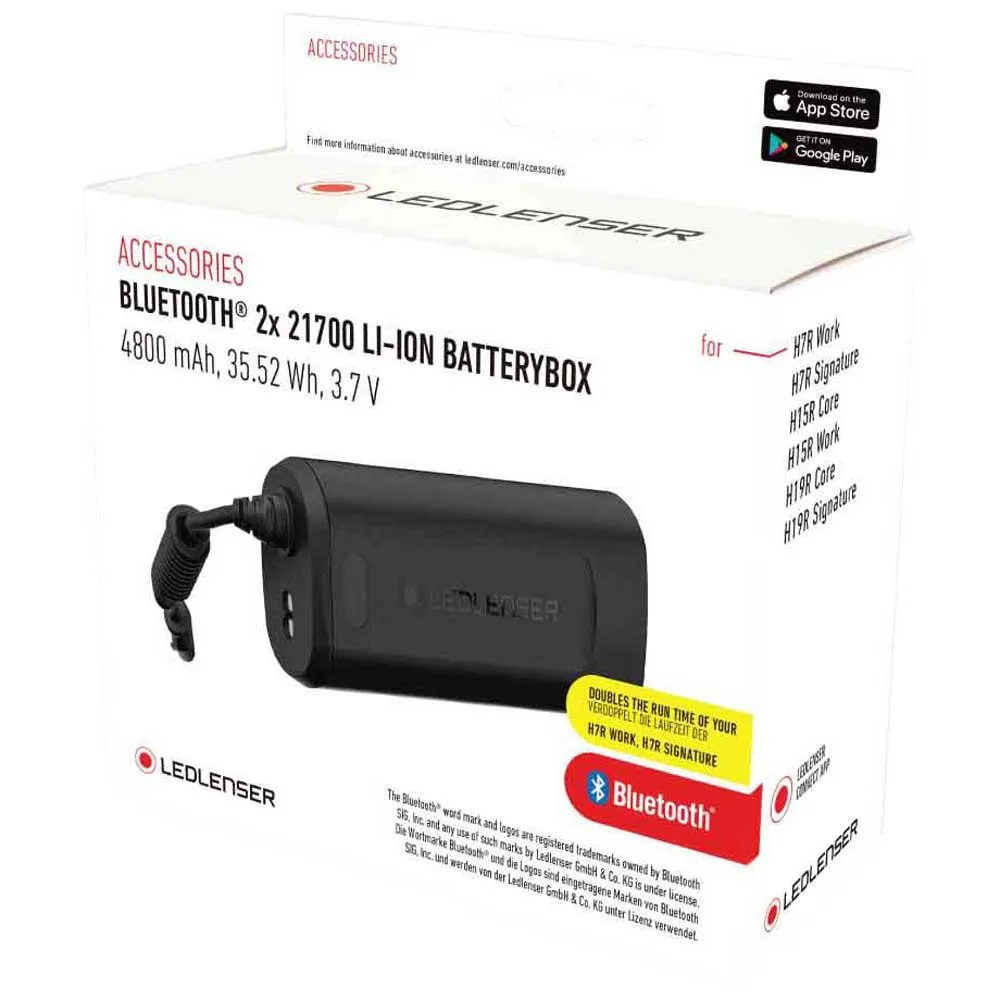 LEDLENSER Bluetooch 2x21700 4800mah Lithium Batterie, Black, One Size LEDLENSER Bluetooch 2x21700 4800mah Lithium Batterie, Black, One Size