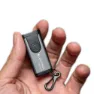 LEDLENSER K46r Memory 4 Gb Wiederaufladbare Taschenlampe Schlüsselanhänger, Grey, 400 Lumina