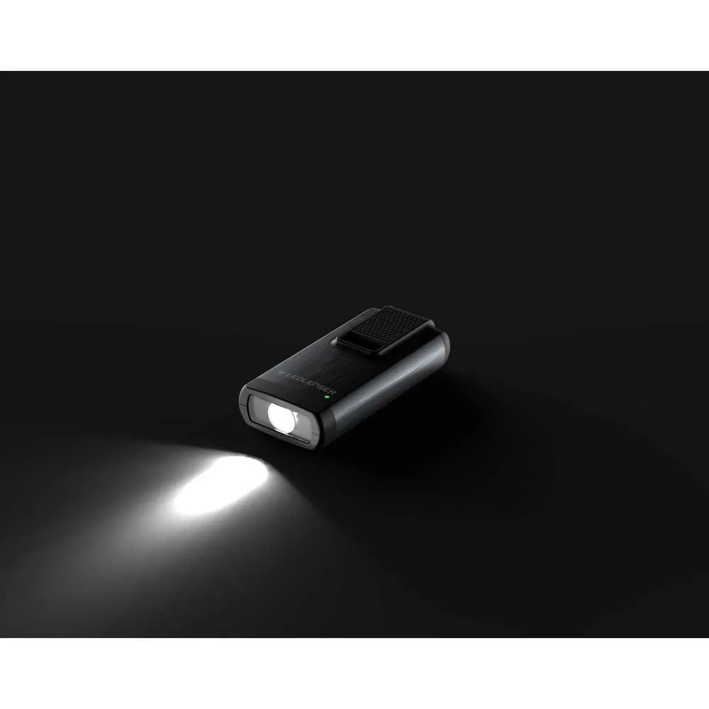 LEDLENSER K6r Wiederaufladbarer Taschenlampen-schlüsselanhänger, Grey, 400 Lumina