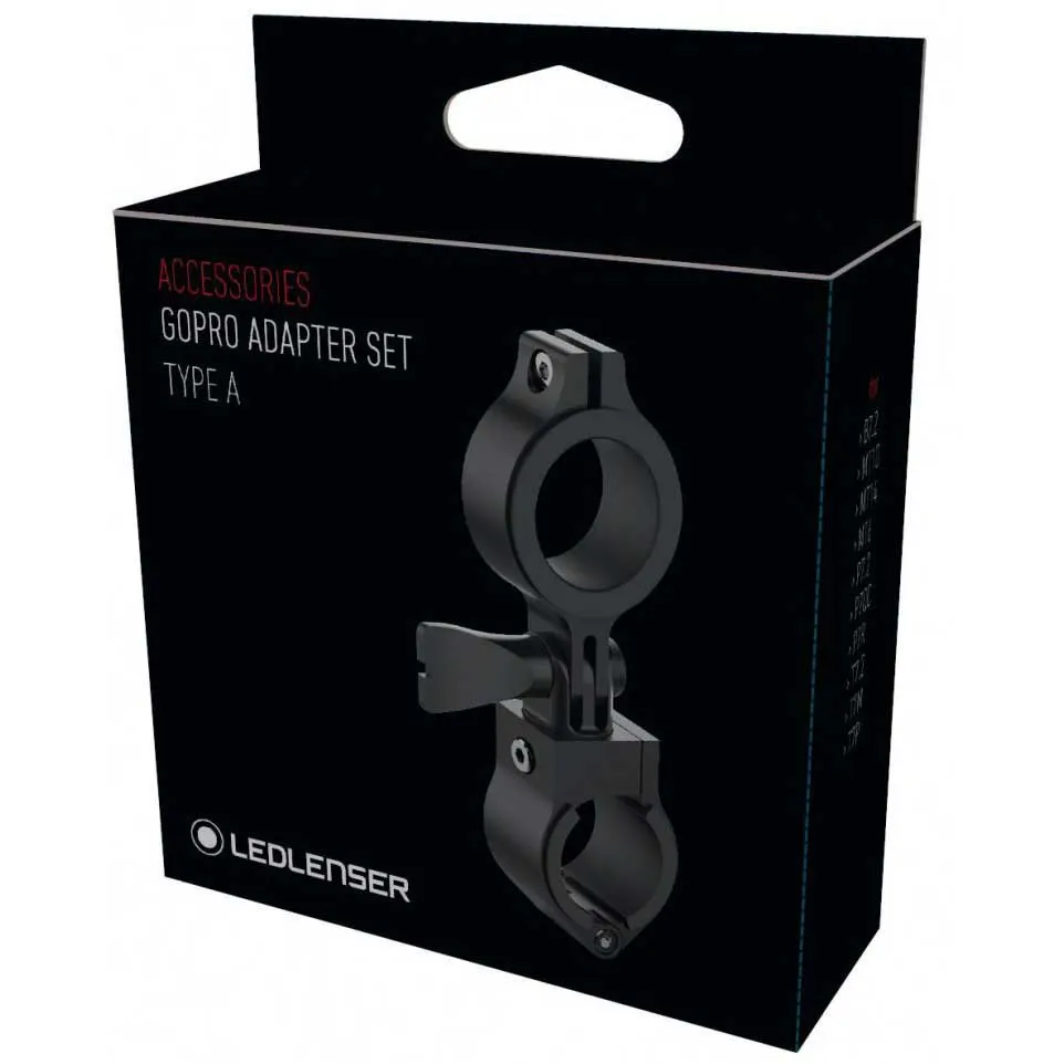 LEDLENSER Mt14/mt10 Gopro Adapter-set, Black, One Size LEDLENSER Mt14/mt10 Gopro Adapter-set, Black, One Size