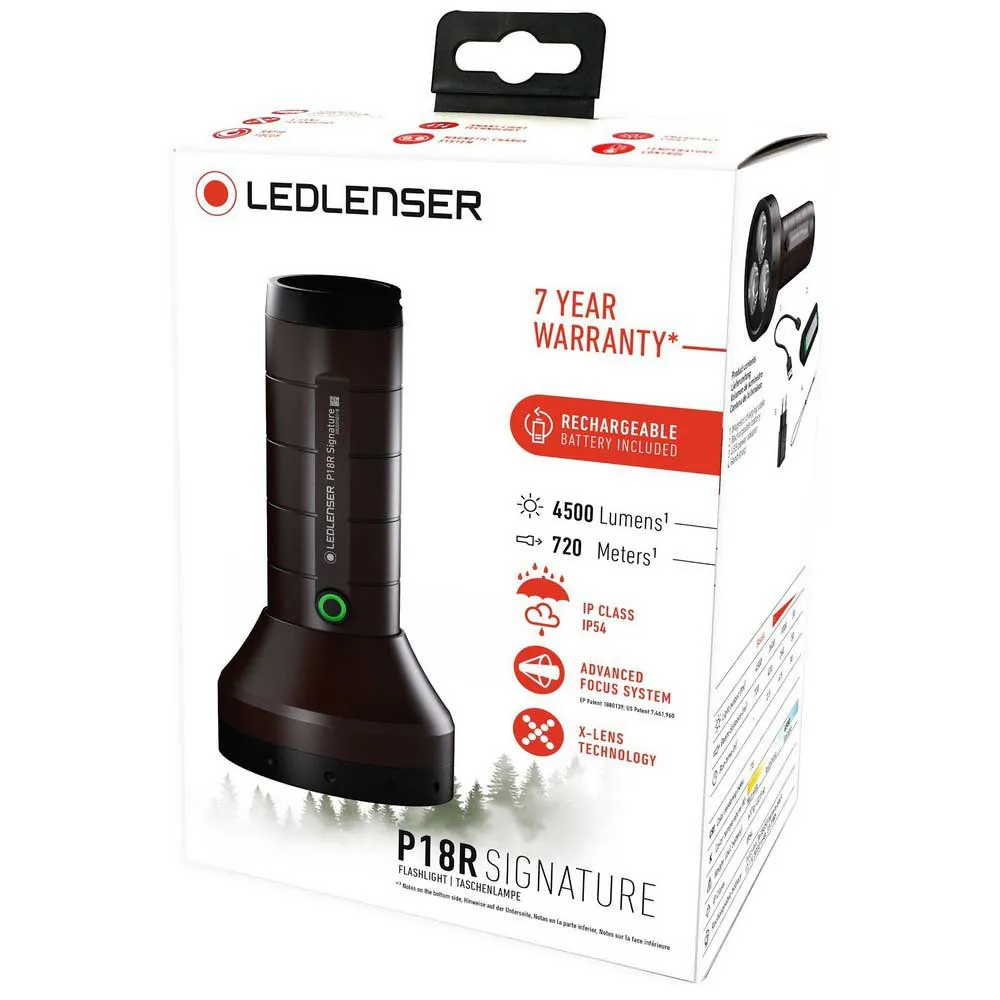 LEDLENSER P18r Signature Taschenlampe, Black, 4500 Lumina LEDLENSER P18r Signature Taschenlampe, Black, 4500 Lumina
