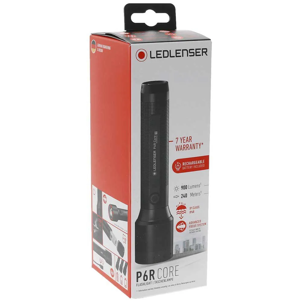 LEDLENSER P6r Core Taschenlampe, Black, 900 Lumina LEDLENSER P6r Core Taschenlampe, Black, 900 Lumina