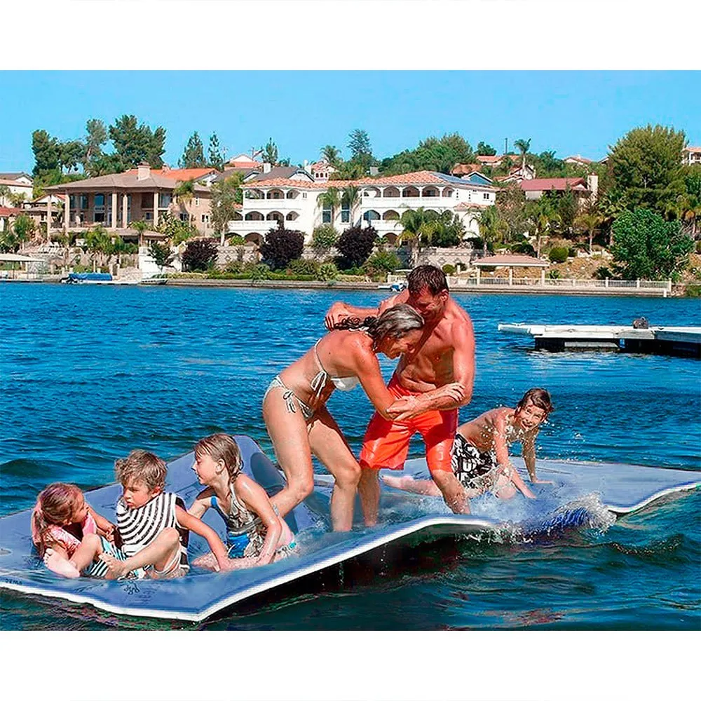 Leisis Family Flot Rolling 6m Schwimmende Matte, Grey / blue, 600 x 145 x 3.3cm Leisis Family Flot Rolling 6m Schwimmende Matte, Grey / blue, 600 x 145 x 3.3cm