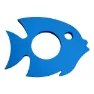 Leisis Fish Schwimmende Matte unisex, Blue, 52.5 x 65.5 x 4cm