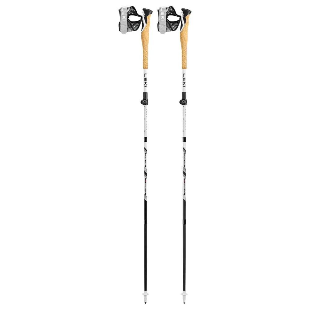 LEKI Cross Trail Fx Superlite Stöcke, White / bright red / black, 110-130cm