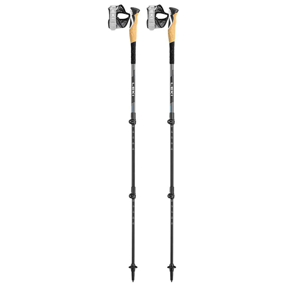 LEKI Cross Trail Lite Ta Stöcke, Black / white / light blue, 100-135cm LEKI Cross Trail Lite Ta Stöcke, Black / white / light blue, 100-135cm