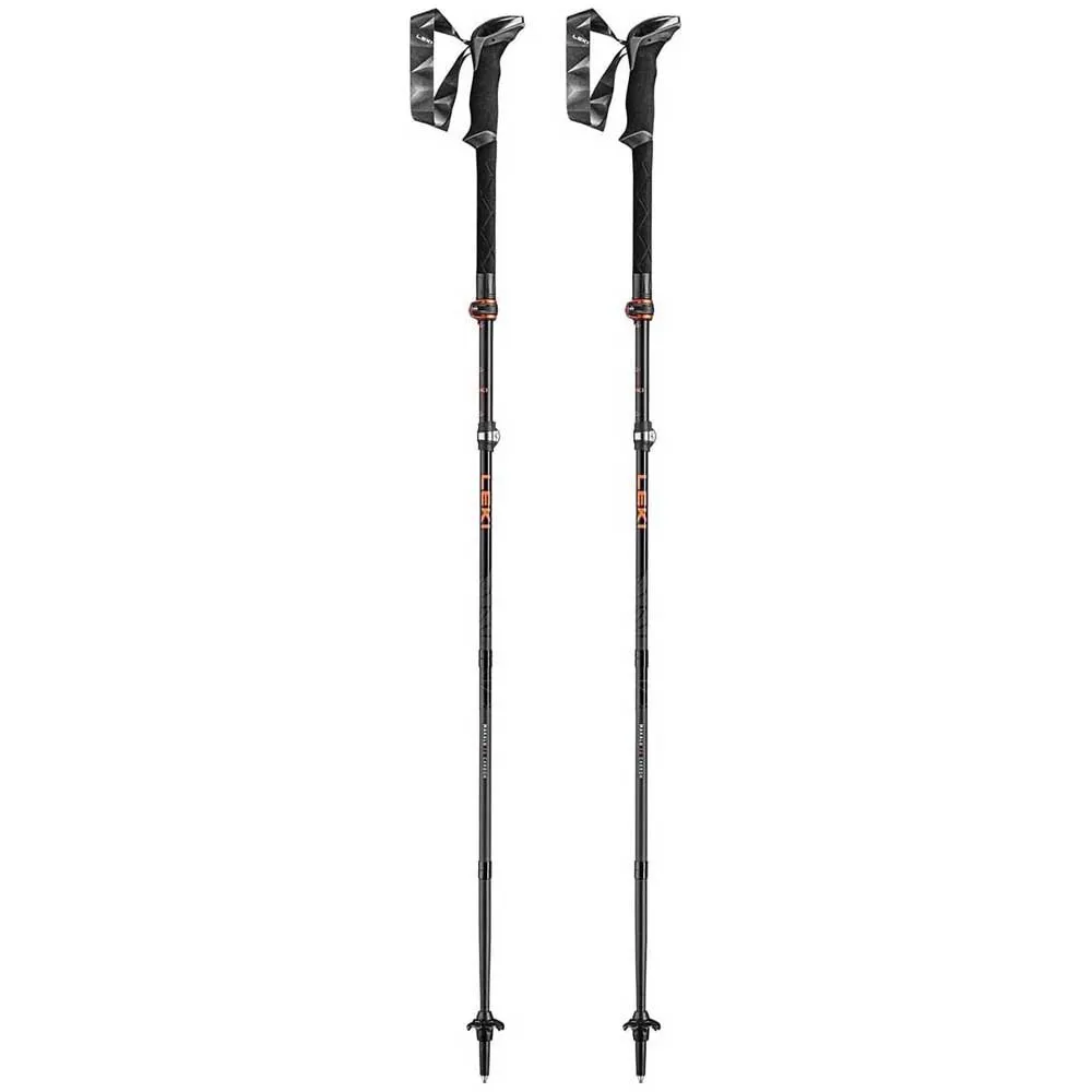 LEKI Makalu Fx Carbon Stöcke, Black / orange / natural carbon, 110-130cm LEKI Makalu Fx Carbon Stöcke, Black / orange / natural carbon, 110-130cm
