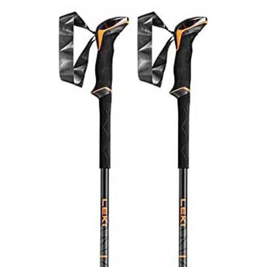 LEKI Makalu Lite Stöcke, Orange / black / dark anthracite, 100-135cm