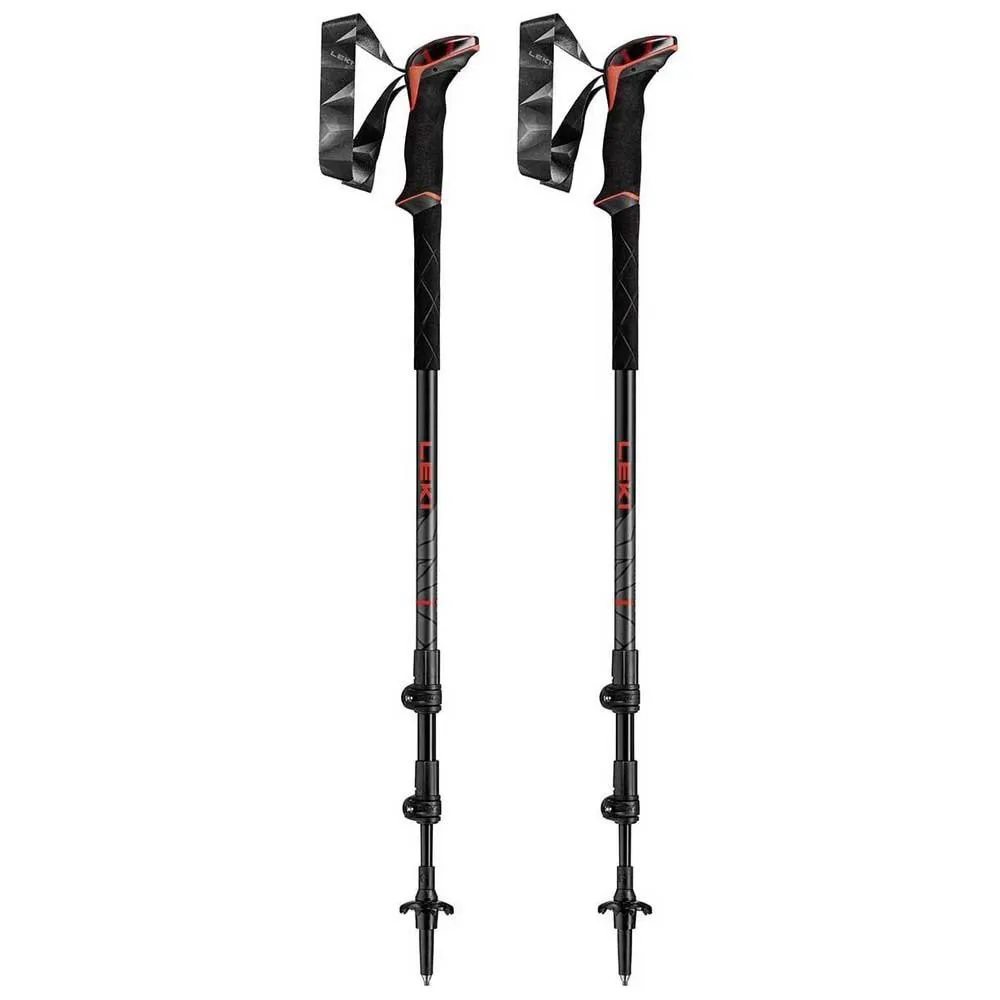 LEKI Makalu Stöcke, Bright red / black / dark anthracite, 110-145cm LEKI Makalu Stöcke, Bright red / black / dark anthracite, 110-145cm