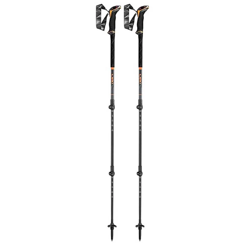 LEKI Sherpa Lite Stöcke, Neon orange / black / denim blue, 100-135cm LEKI Sherpa Lite Stöcke, Neon orange / black / denim blue, 100-135cm