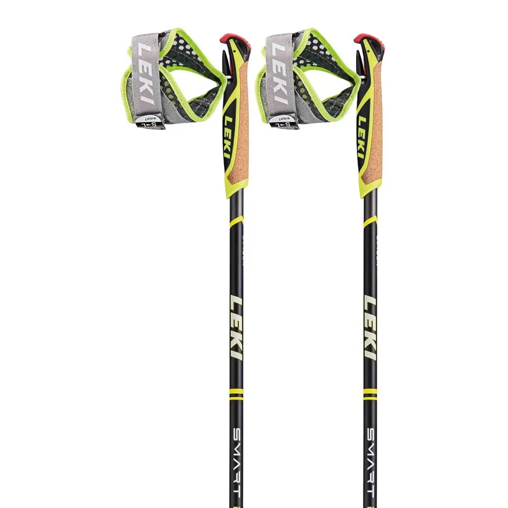 LEKI Smart Pacemaker Stöcke, Dark anthracite / black / green yellow, 105cm LEKI Smart Pacemaker Stöcke, Dark anthracite / black / green yellow, 105cm