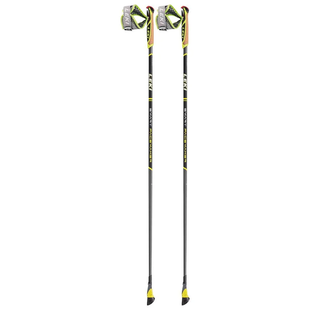 LEKI Smart Pacemaker Stöcke, Dark anthracite / black / green yellow, 105cm LEKI Smart Pacemaker Stöcke, Dark anthracite / black / green yellow, 105cm