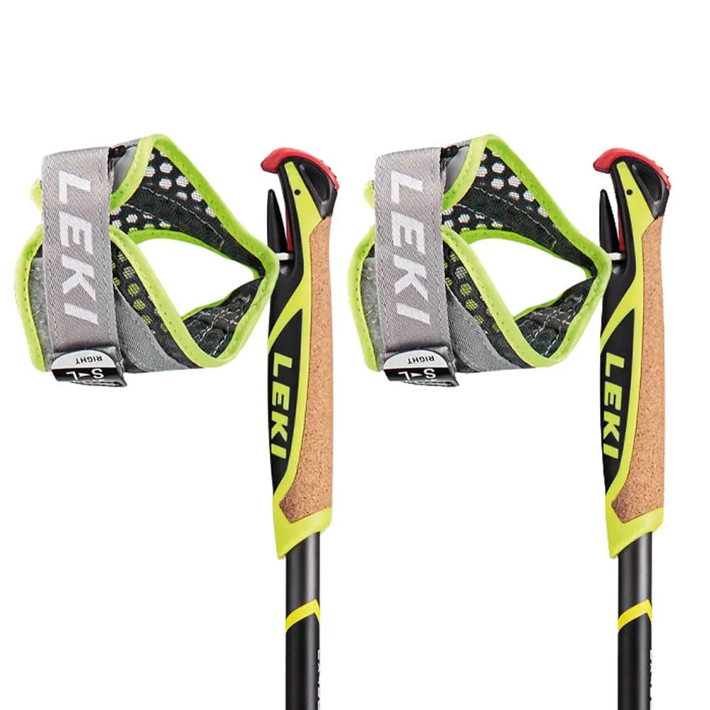 LEKI Smart Pacemaker Stöcke, Dark anthracite / black / green yellow, 105cm LEKI Smart Pacemaker Stöcke, Dark anthracite / black / green yellow, 105cm