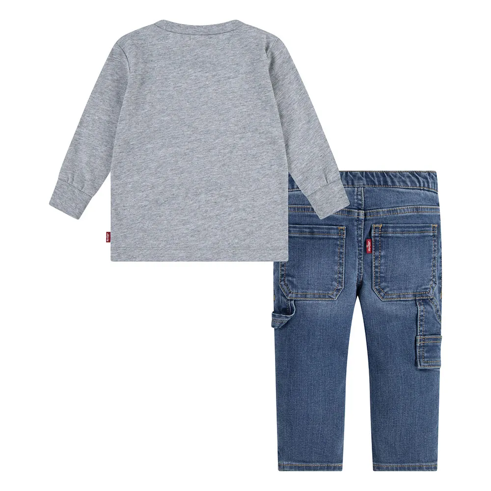 Levi's Cowboy Langarm-set, Grey heather, 18MON Levi's Cowboy Langarm-set, Grey heather, 18MON