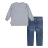 Levi's Cowboy Langarm-set, Grey heather, 18MON