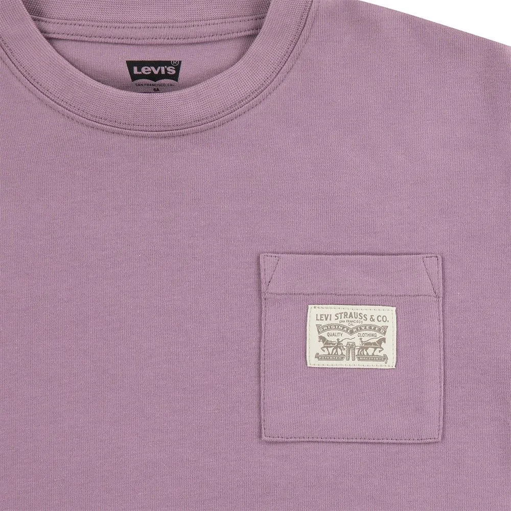 Levi's Curved Hem Pocket Kurzarm-t-shirt, Dusky orchid, 3Y Levi's Curved Hem Pocket Kurzarm-t-shirt, Dusky orchid, 3Y