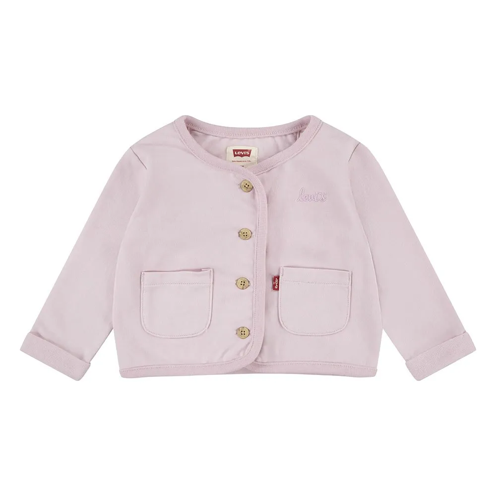 Levi's French Terry Cardigan Sweatshirt, Chalk pink, 18MON