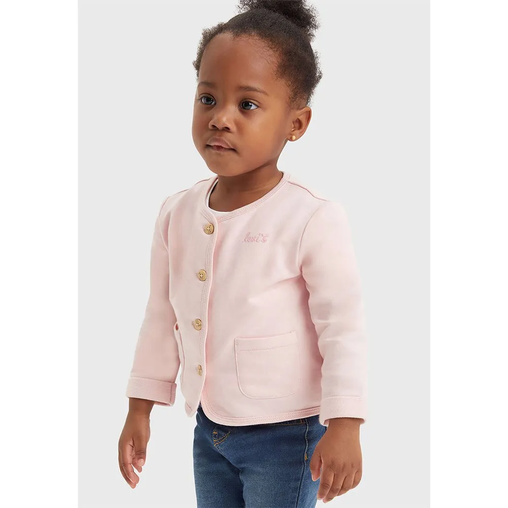 Levi's French Terry Cardigan Sweatshirt, Chalk pink, 18MON