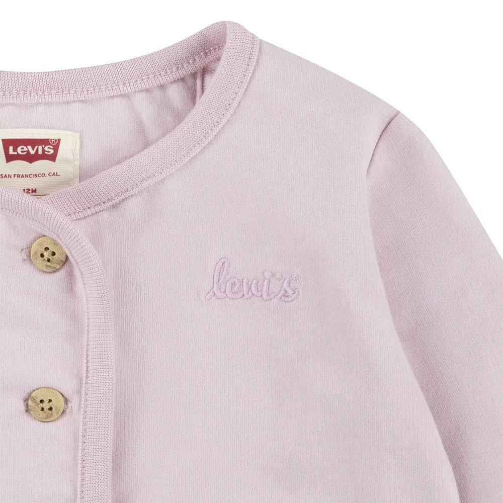 Levi's French Terry Cardigan Sweatshirt, Chalk pink, 18MON