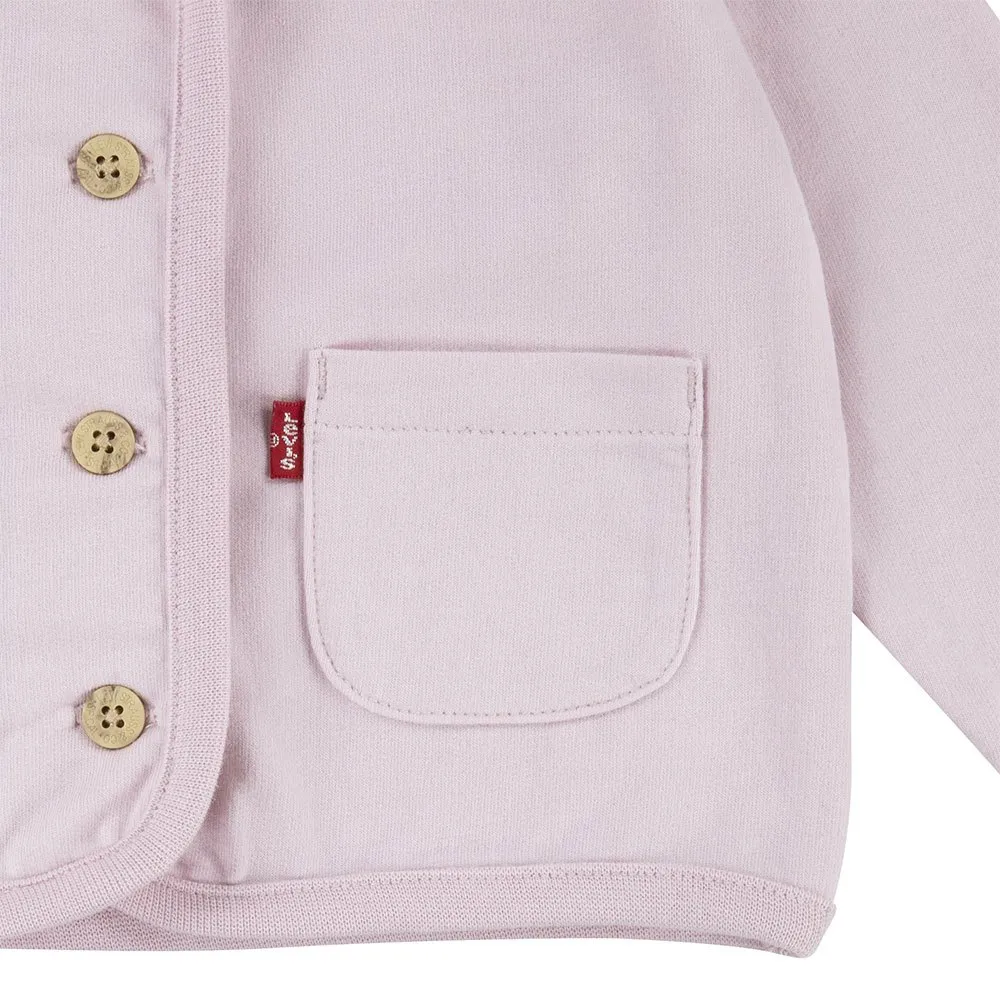 Levi's French Terry Cardigan Sweatshirt, Chalk pink, 18MON