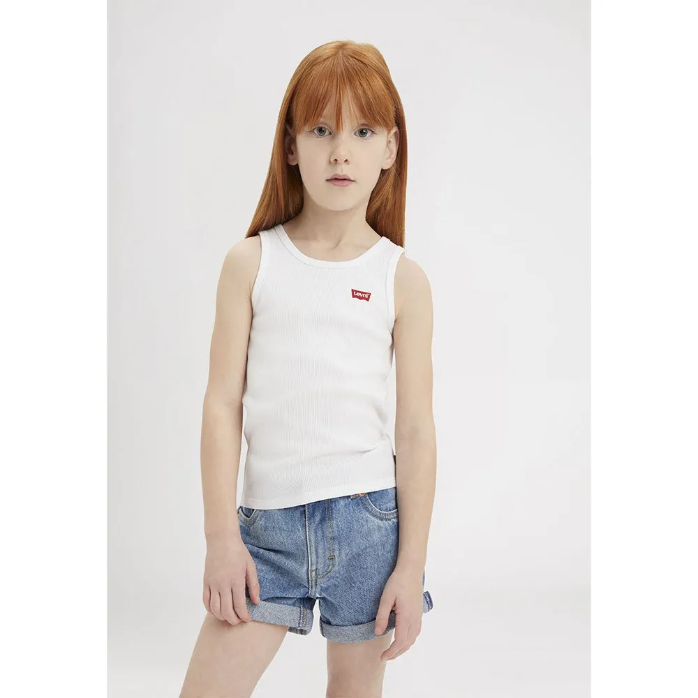 Levi's Meet And Greet Ribbed ärmelloses T-shirt, Bright white, 16Y Levi's Meet And Greet Ribbed ärmelloses T-shirt, Bright white, 16Y