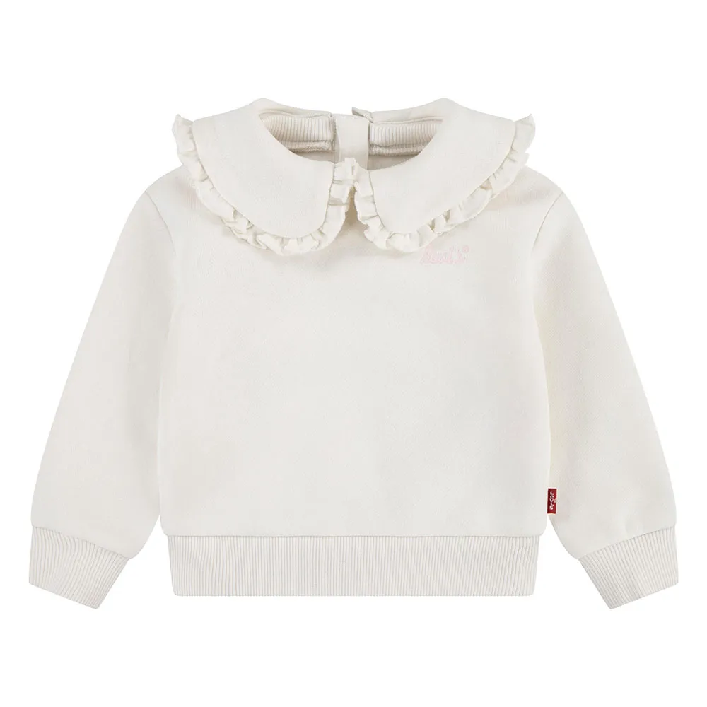 Levi's Ruffle Crew Sweatshirt, Egret, 6MON Levi's Ruffle Crew Sweatshirt, Egret, 6MON