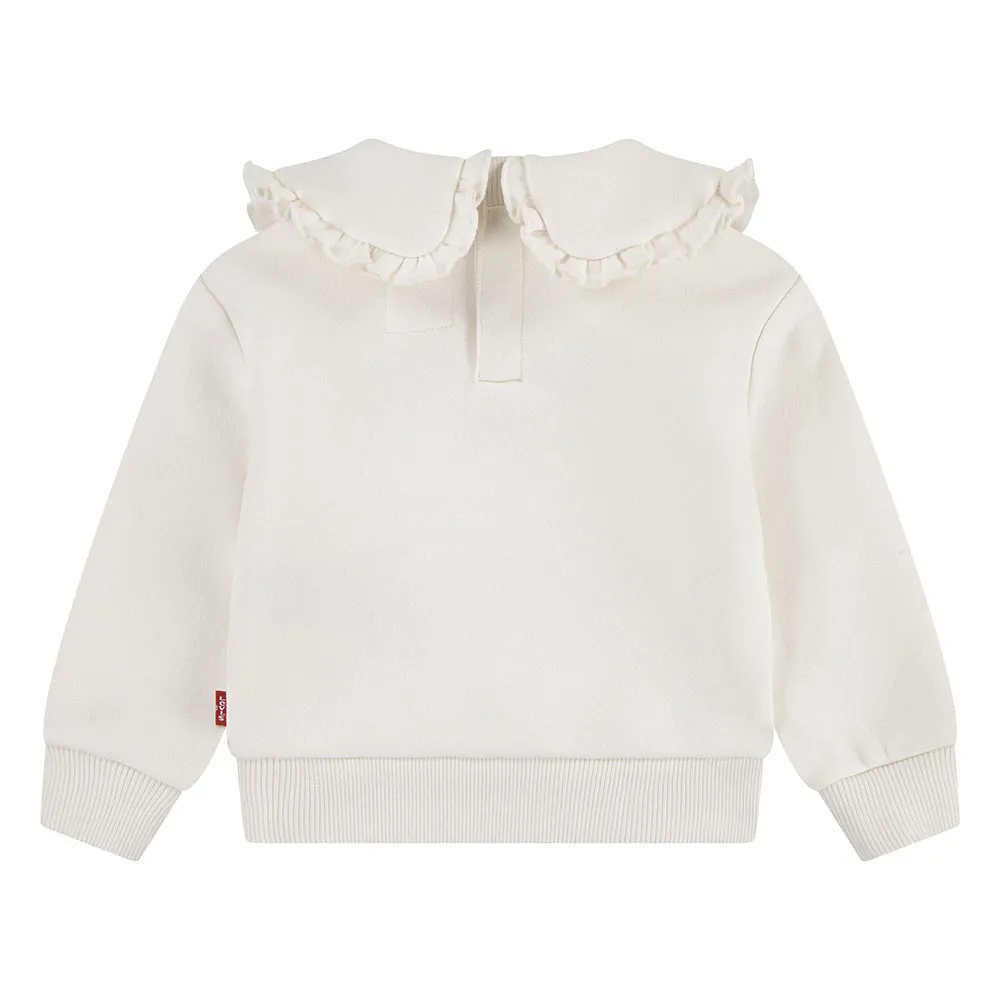 Levi's Ruffle Crew Sweatshirt, Egret, 6MON Levi's Ruffle Crew Sweatshirt, Egret, 6MON