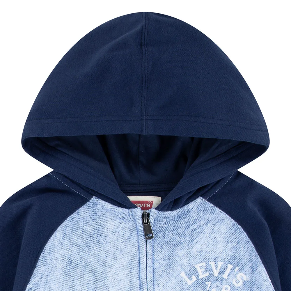 Levi's Trompe Loeil Denim Kapuzenpullover Levi's Trompe Loeil Denim Kapuzenpullover