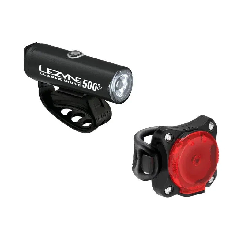 Lezyne CLASSIC DRIVE 500+ / ZECTO DRIVE 200+ PAIR Light Pack, Schwarz Lezyne CLASSIC DRIVE 500+ / ZECTO DRIVE 200+ PAIR Light Pack, Schwarz