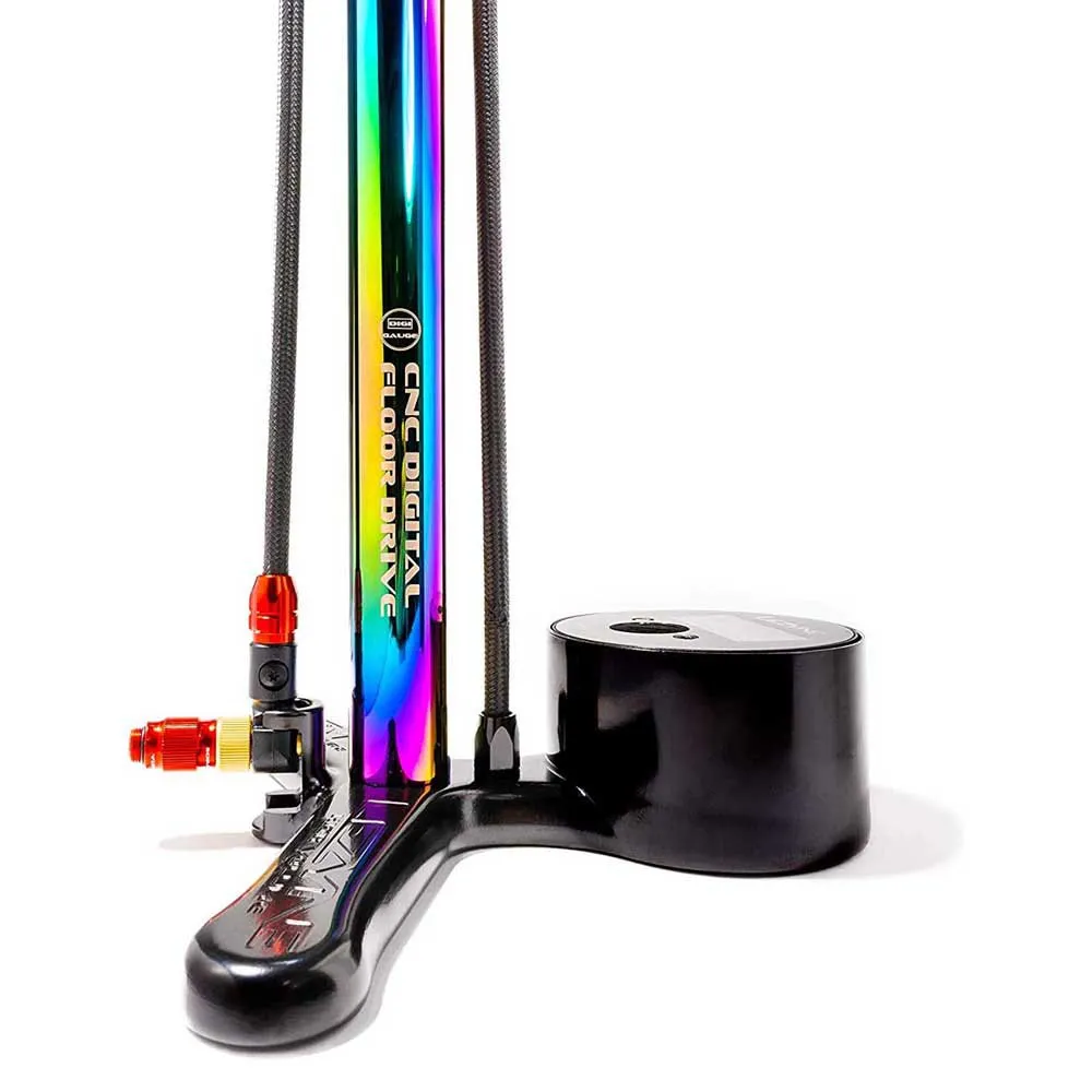 Lezyne Cnc Digital Drive 3.5 Standpumpe, Neo metallic, 220psi Lezyne Cnc Digital Drive 3.5 Standpumpe, Neo metallic, 220psi