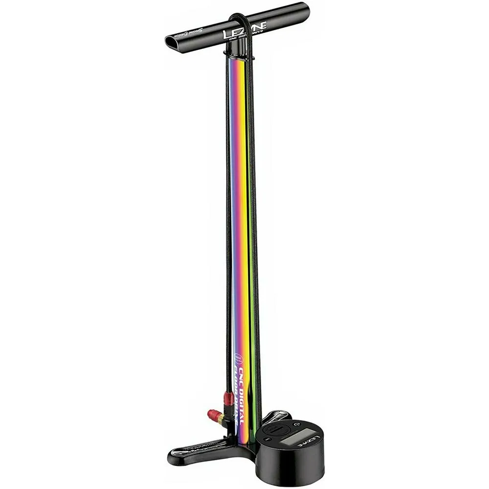 Lezyne Cnc Digital Drive 3.5 Standpumpe, Neo metallic, 220psi Lezyne Cnc Digital Drive 3.5 Standpumpe, Neo metallic, 220psi