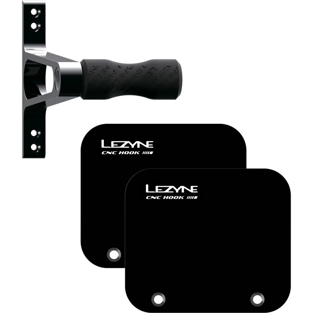 Lezyne Cnc Hook Wandhalterung Für Fahrräder, Black, One Size Lezyne Cnc Hook Wandhalterung Für Fahrräder, Black, One Size