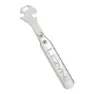 Lezyne Cnc Pedal Rod-with 15 Mm Wrench Openings At 30 And 60 Pedalschlüssel, Hi polish silver / nickel, One Size