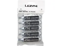 Lezyne CO2 - Ersatzkartusche mit Gewinde 25 g - 5 Stück