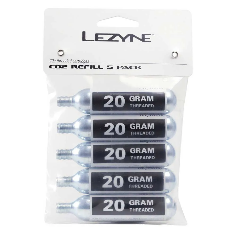 Lezyne CO2 - Ersatzkartusche mit Gewinde 25 g - 5 Stück Lezyne CO2 - Ersatzkartusche mit Gewinde 25 g - 5 Stück