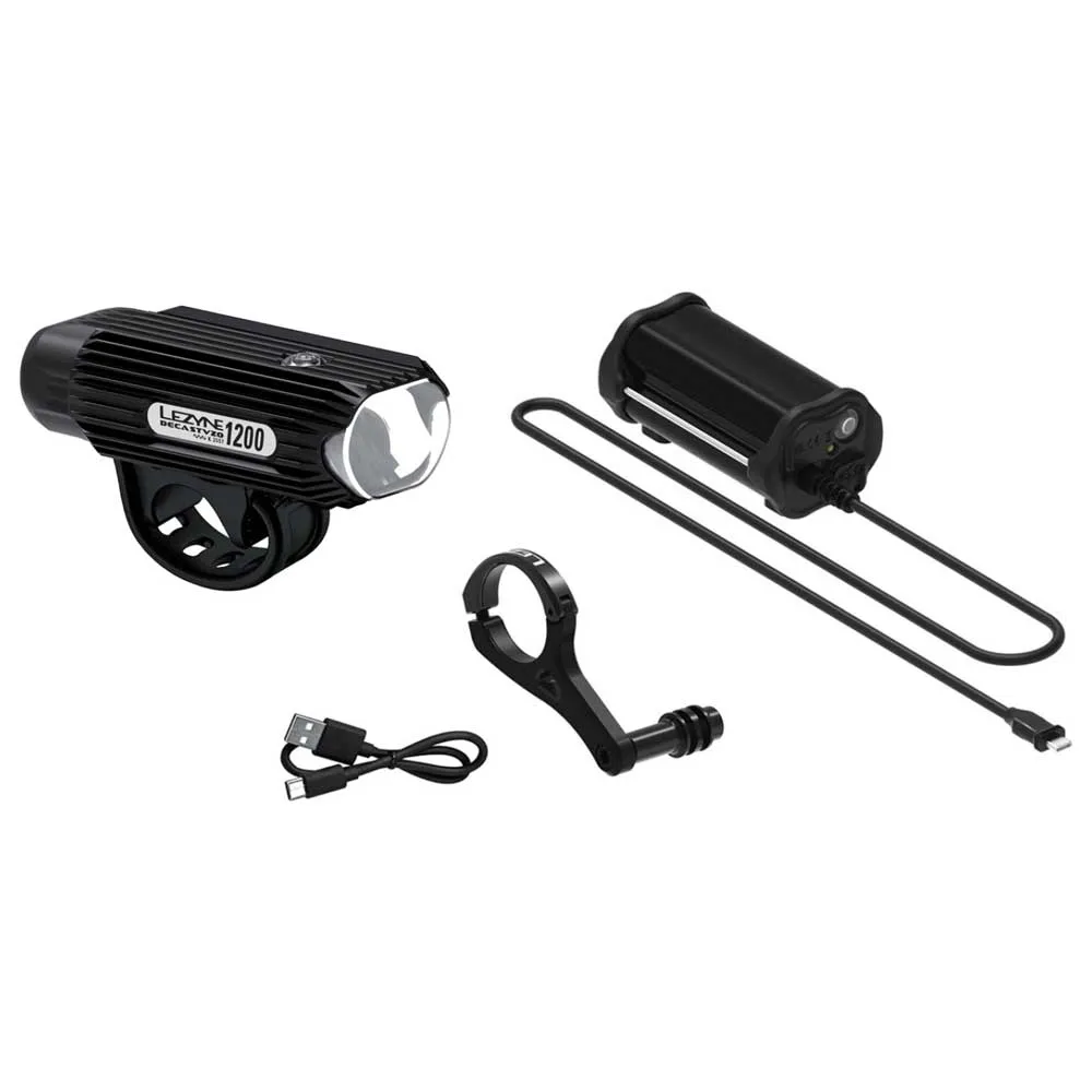 Lezyne Deca Stvzo 1200 Loaded Frontlicht, Black, 1200 Lumina Lezyne Deca Stvzo 1200 Loaded Frontlicht, Black, 1200 Lumina
