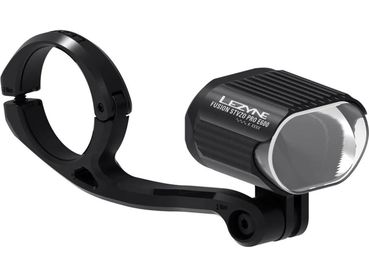 Lezyne Fusion Pro E600 E-Bike LED Frontlicht mit StVZO-Zulassung, Black, 600 Lumina