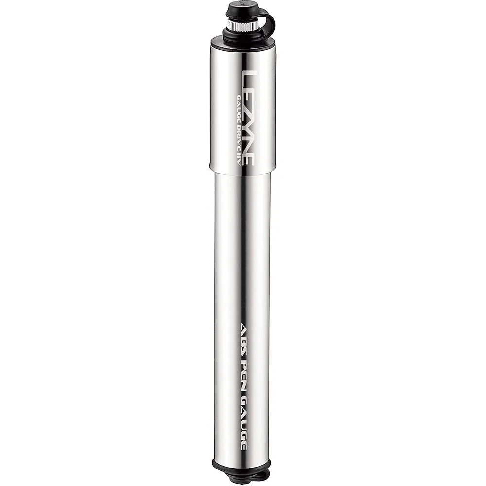 Lezyne Gauge Drive Hv-m Mini-pumpe, Gloss silver, 90psi