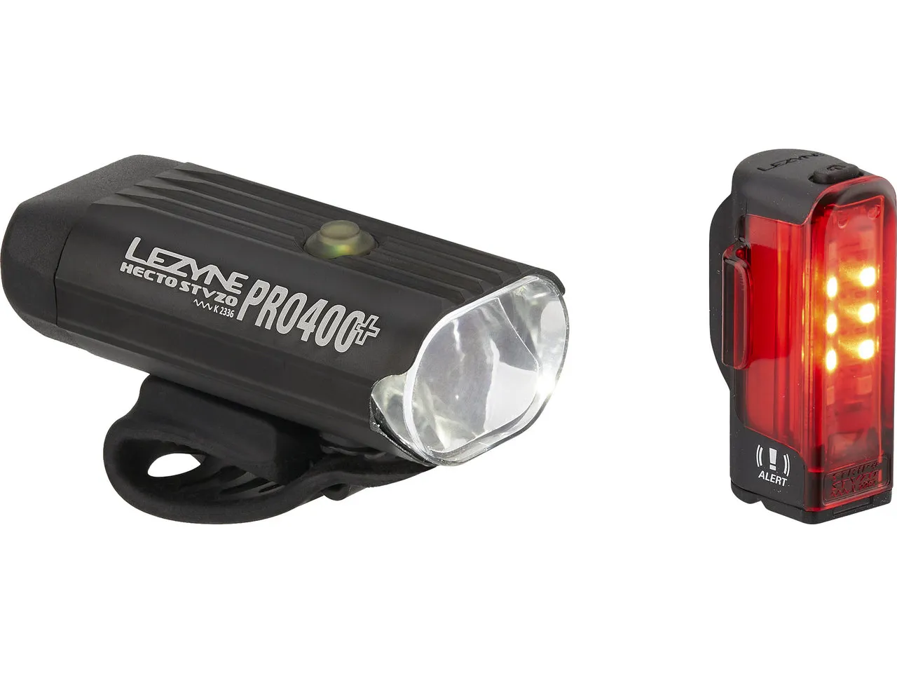 Lezyne Hecto Pro 400 + Strip Beleuchtungsset mit StVZO-Zulassung, Schwarz, 400 Lumen Lezyne Hecto Pro 400 + Strip Beleuchtungsset mit StVZO-Zulassung, Schwarz, 400 Lumen