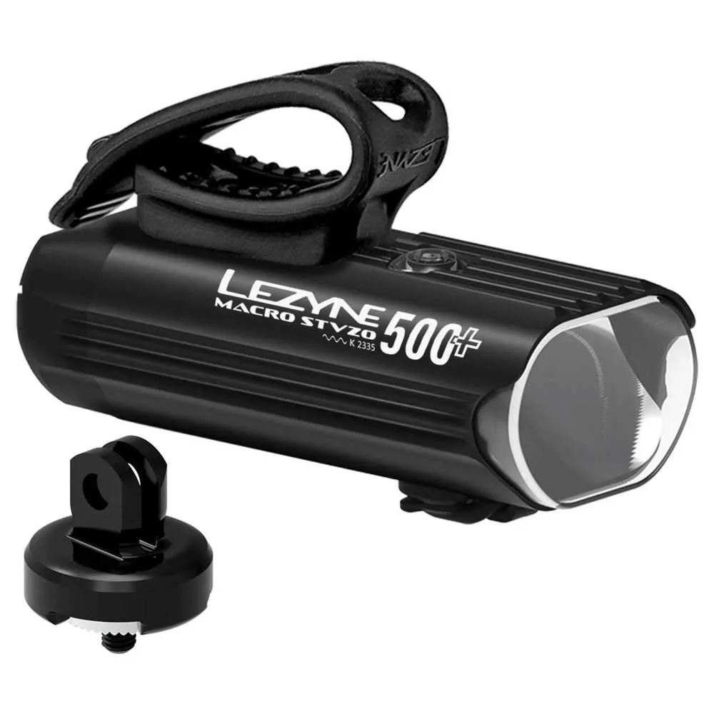 Lezyne Macro Stvzo 500+ Reverse Loaded Frontlicht, Black, 500 Lumina Lezyne Macro Stvzo 500+ Reverse Loaded Frontlicht, Black, 500 Lumina