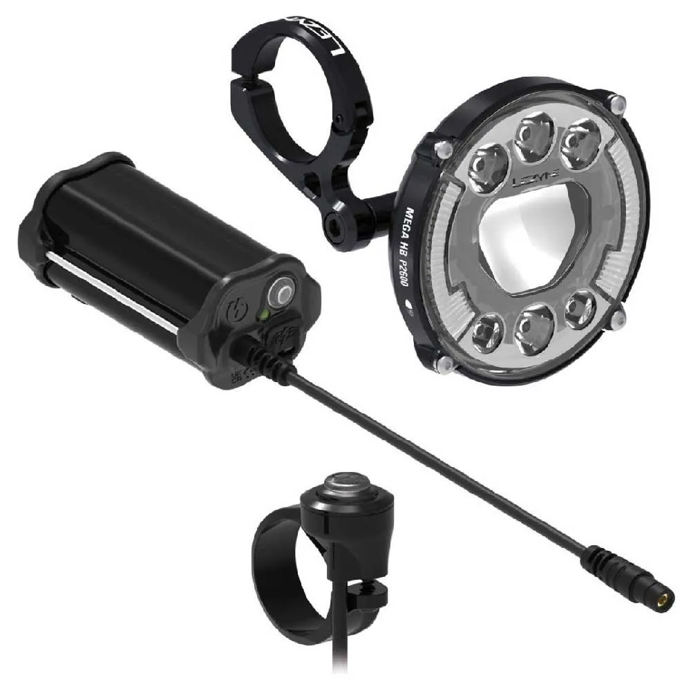 Lezyne Mega Hb Stvzo P2600/power Pack Xl Loaded Kit Frontlicht, Flat black, 2600 Lumina Lezyne Mega Hb Stvzo P2600/power Pack Xl Loaded Kit Frontlicht, Flat black, 2600 Lumina